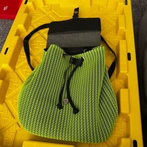 Neon Green Mesh Backpack